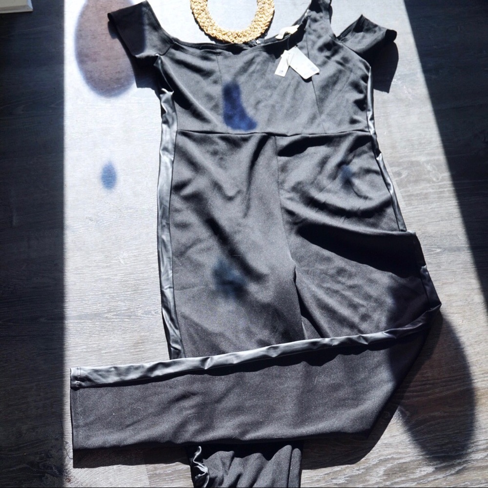 NWT. Cold off shoulder jumpsuit.
